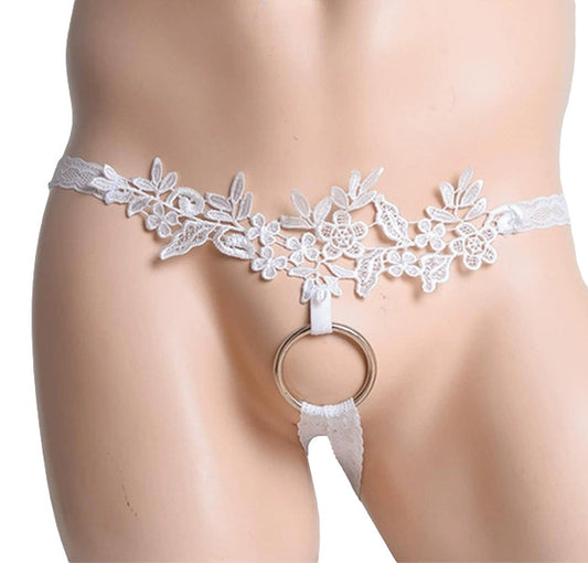 Jock avec Anneau Lacering Blanc