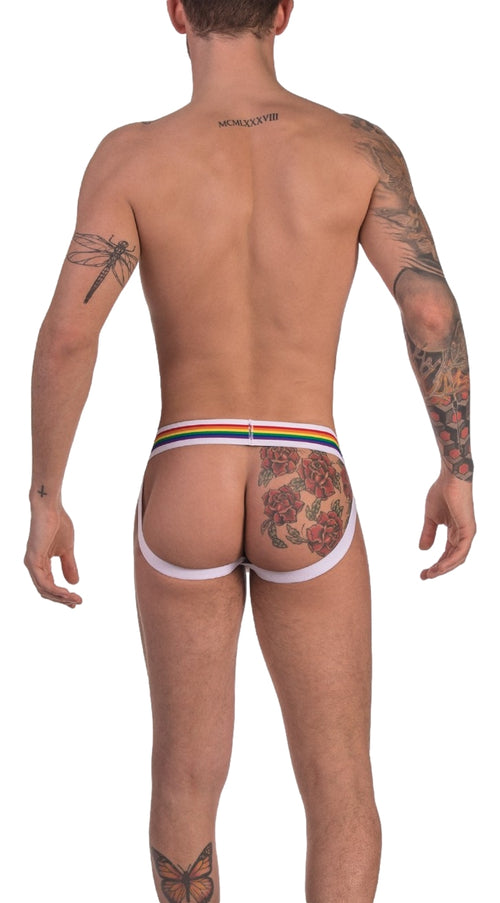 Jockstrap Barcode Pride Blanc