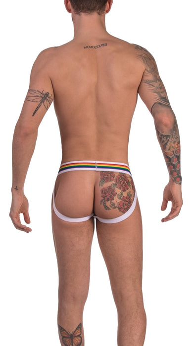 Jockstrap Barcode Pride Blanc