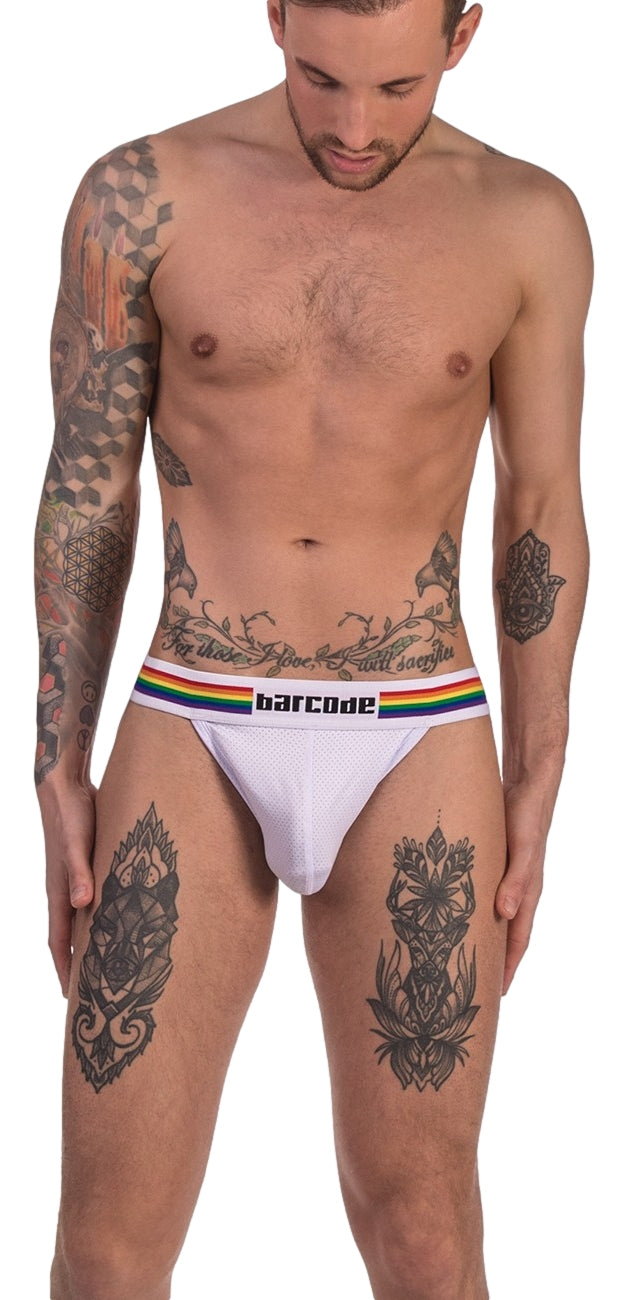 Jockstrap Barcode Pride Blanc
