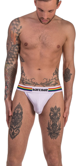 Jockstrap Barcode Pride Blanc