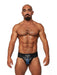 Jockstrap en cuir Mister B Noir-Bleu