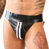 Jockstrap en latex Xrub avec Zip Noir-Blanc