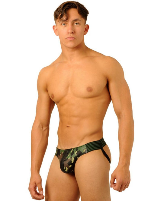 Jockstrap Fist Leather Camo Army