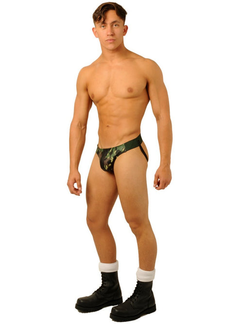 Jockstrap Fist Leather Camo Army