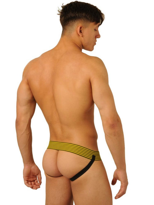 Jockstrap Fist Leather Jaune