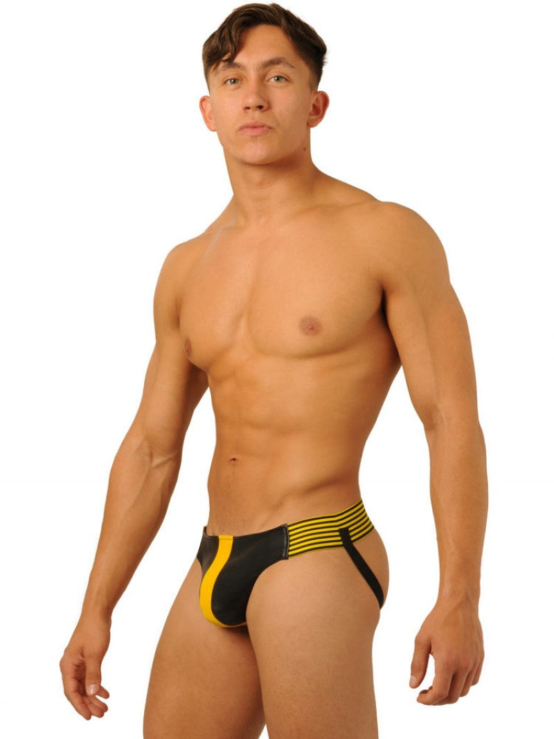 Jockstrap Fist Leather Jaune
