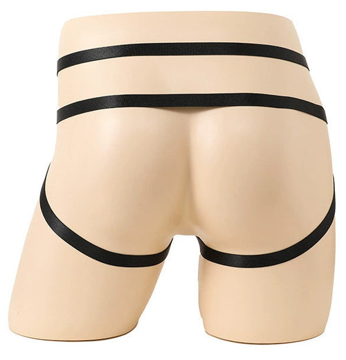 Jockstrap-Lanières Ring Passion Noir