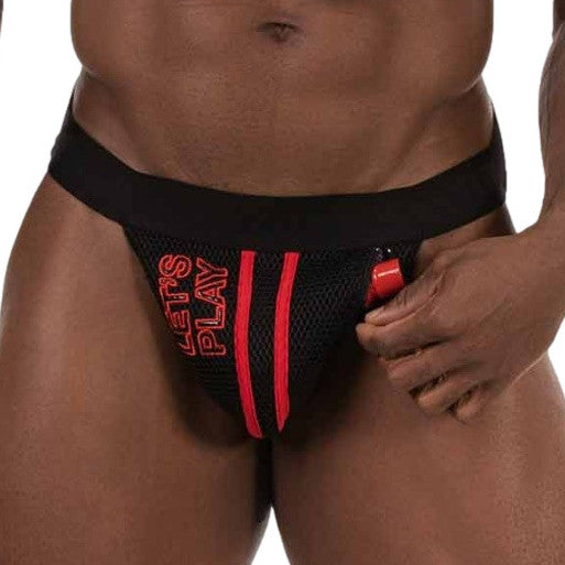 Jockstrap Let's Play Noir-Rouge