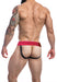 Jockstrap Rugby Noir-Rose neon