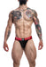 Jockstrap Rugby Noir-Rose neon