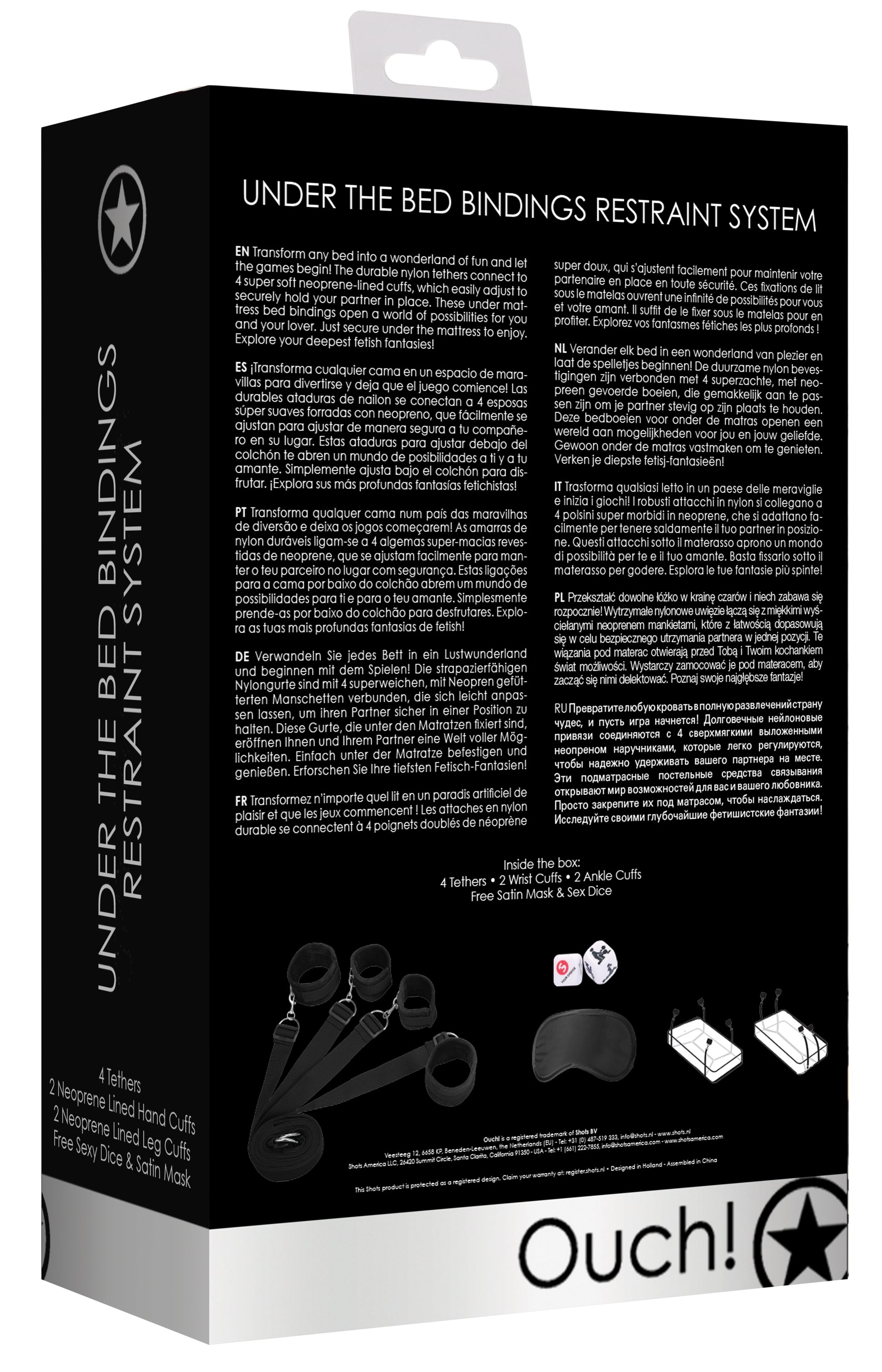 Kit 4 Attaches de lit Bondage