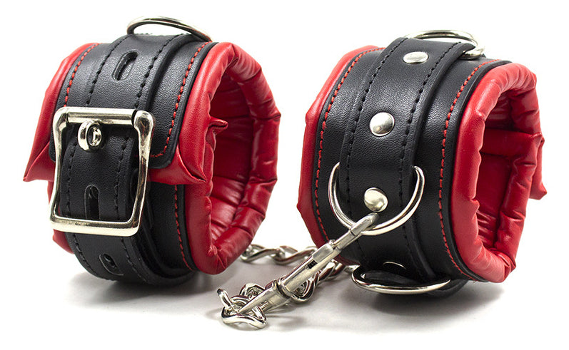 Kit Barre de maintien Collier et Menottes Simply Dom Rouge et Noir