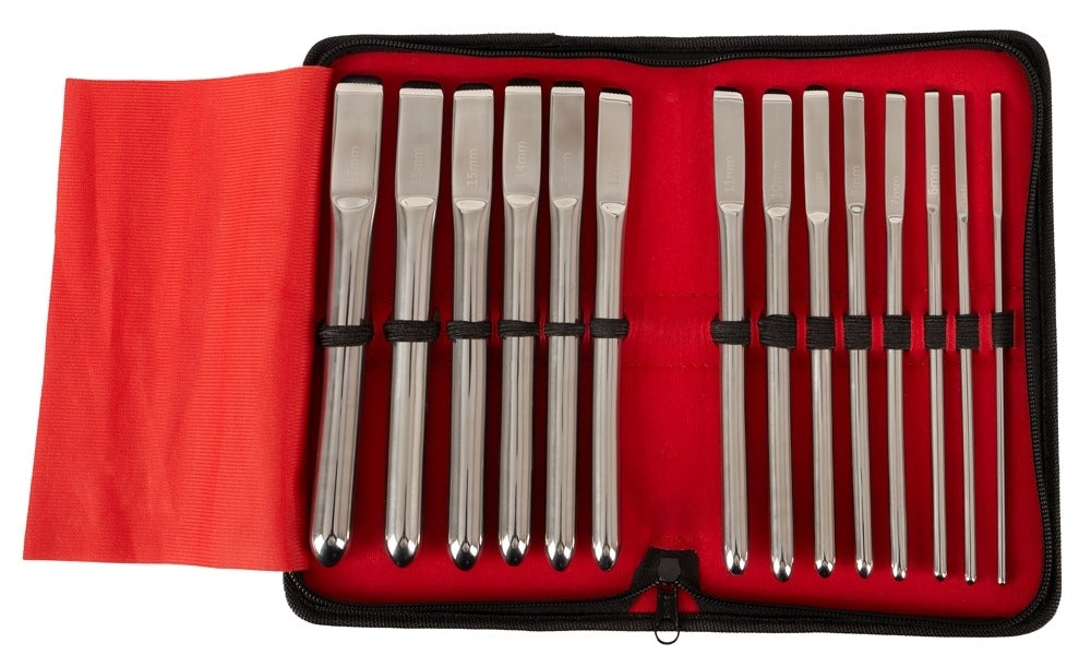 Kit de 14 Tiges d'urètre DILATOR PROGRESS 13.5 cm Diamètre 4 à 17mm