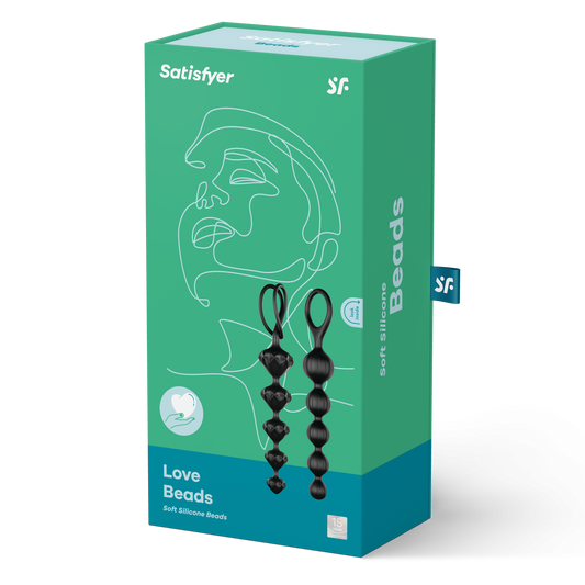 Kit de 2 chapelets Satisfyer beads - Noirs