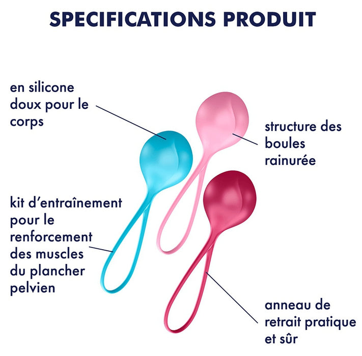 Kit de 3 boules de geisha - 3.8 cm