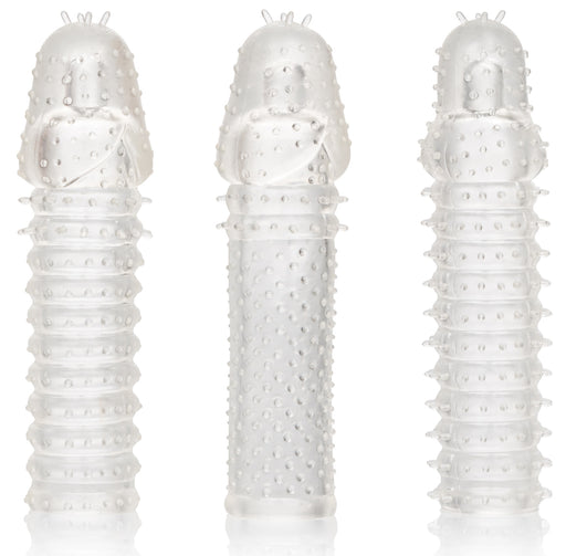 Kit de 3 Gaines de pénis texturées Ribbed Extend 14 x 4cm
