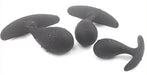 Kit de 3 mini Plugs prostatiques Silicone 11 x 3.5cm Noir