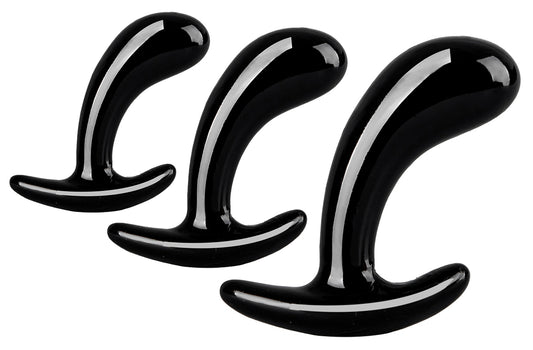 Kit de 3 Plugs Curved Three 11 x 3.5cm Noir