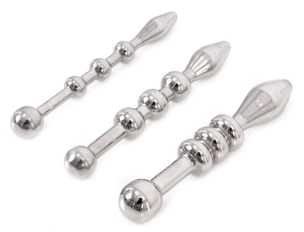 Kit de 3 plugs d'urètre Beads 5.5cm 6 à 10mm