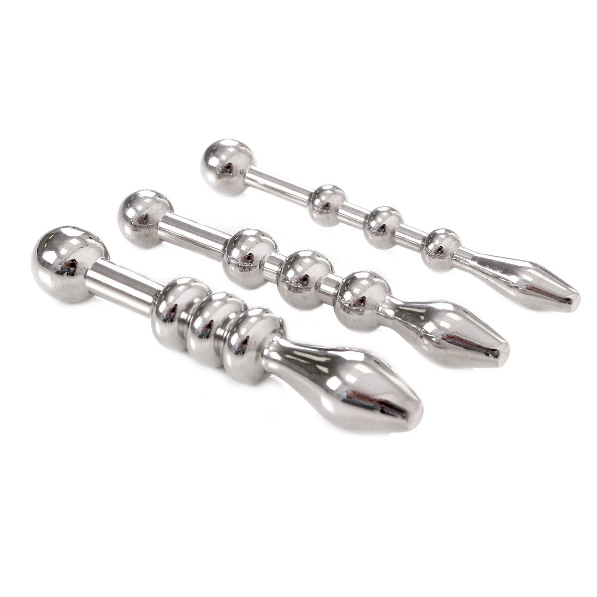 Kit de 3 plugs d'urètre Beads 5.5cm 6 à 10mm