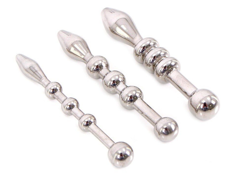 Kit de 3 plugs d'urètre Beads 5.5cm 6 à 10mm