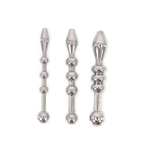 Kit de 3 plugs d'urètre Beads 5.5cm 6 à 10mm