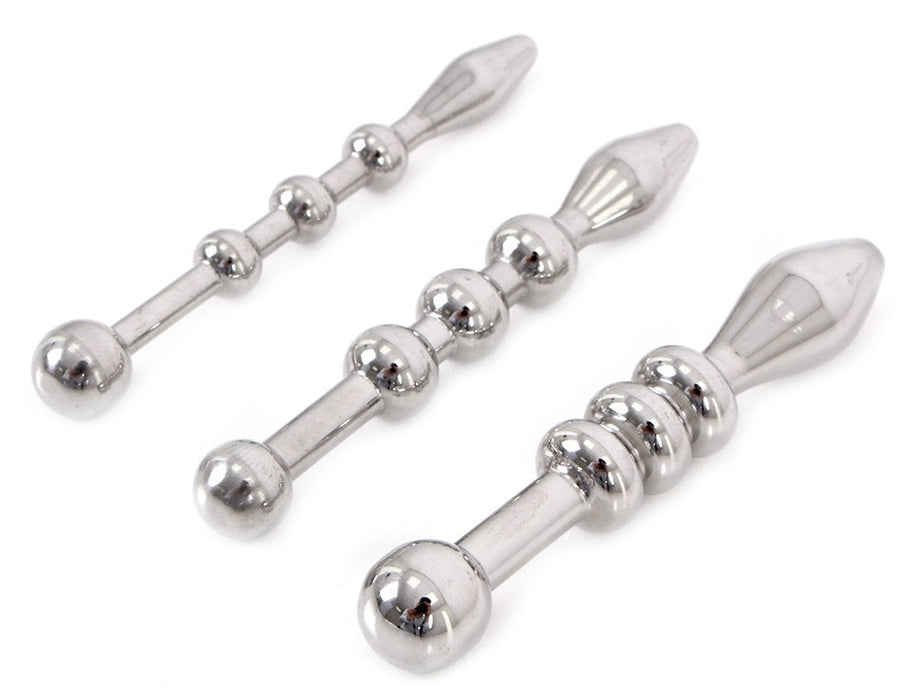 Kit de 3 plugs d'urètre Beads 5.5cm 6 à 10mm