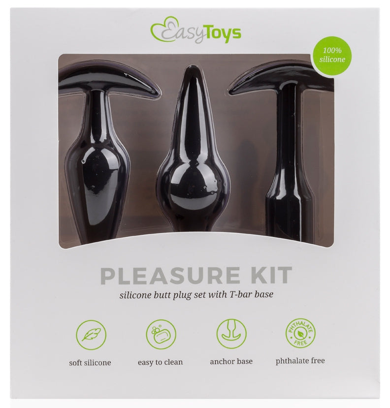 Kit de 3 plugs Pleasure Noirs