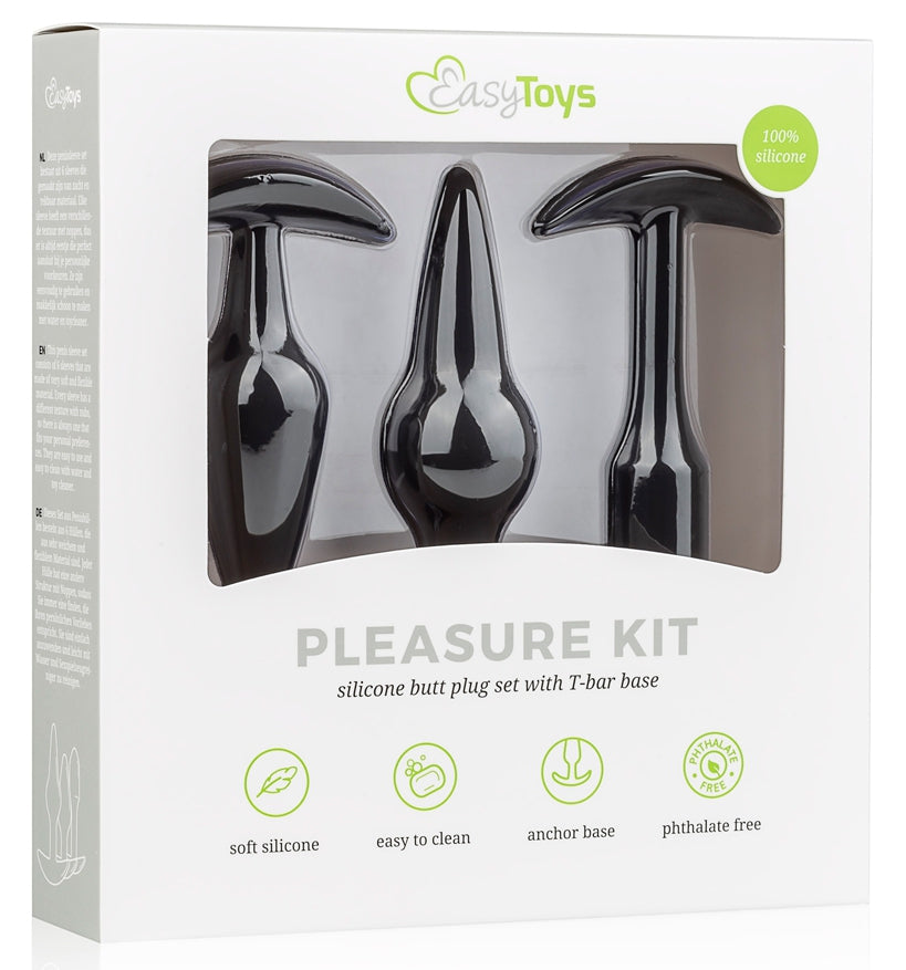 Kit de 3 plugs Pleasure Noirs