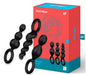 Kit de 3 plugs Silicone Booty Call Satisfyer 9.5 x 2.5cm