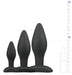 Kit de 3 plugs silicone Rocket Noirs