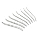 Kit de 8 Tiges d'urètre end Curve 14 cm - Diamètres 4 à 13mm