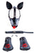 Kit Puppy 6 Pièces Noir-Rouge