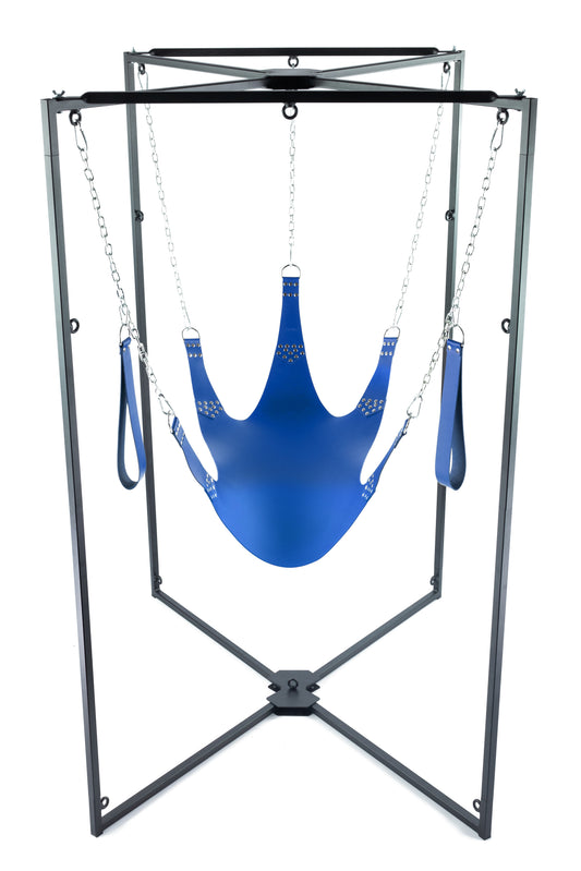 Kit Sling Cuir 5 Points Bleu Armature Noire