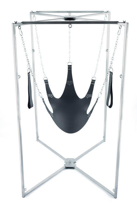 Kit Sling Cuir 5 Points Noir Armature Grise