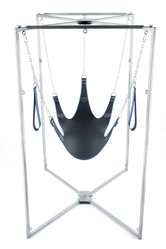 Kit Sling Cuir 5 Points Noir-Bleu Armature Grise