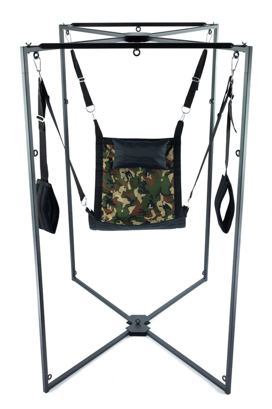 Kit Sling Tissu Carré Camouflage Armature Noire