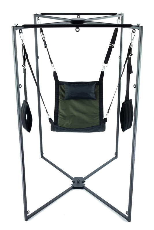 Kit Sling Tissu Carré Kaki-Noir Armature Noire