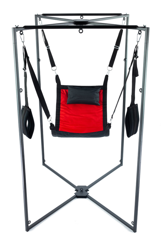 Kit Sling Tissu Carré Rouge-Noir Armature Noire
