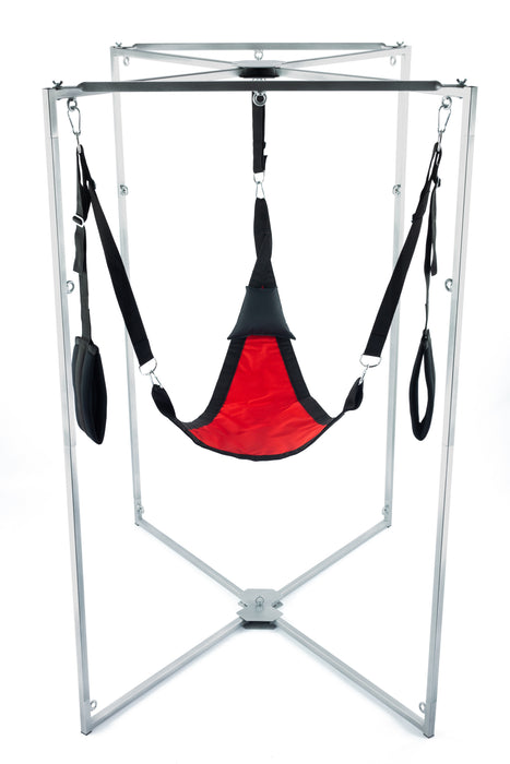 Kit Sling Tissu Triangle Rouge-Noir Armature Grise
