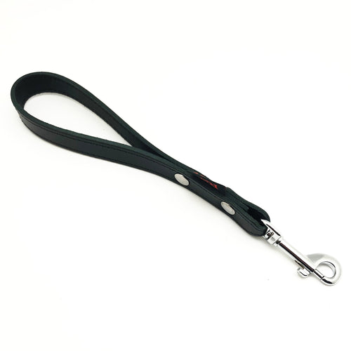 LAISSE COURTE EN CUIR NOIRE