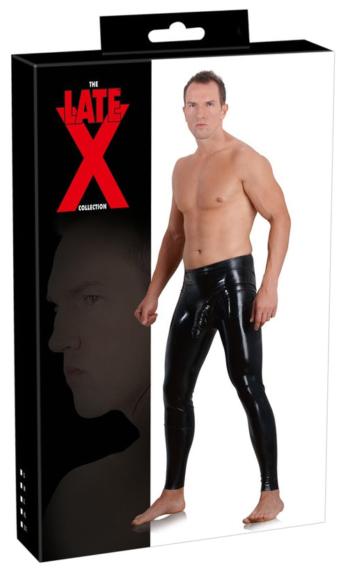 Legging en latex avec gaine pénis