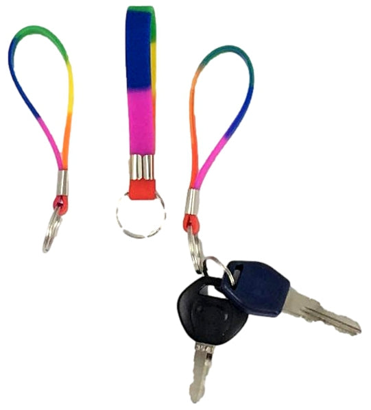 Porte-clé en silicone Rainbow