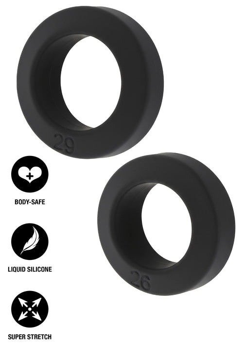 Lot de 2 Cockrings Double Stackers 26-29mm