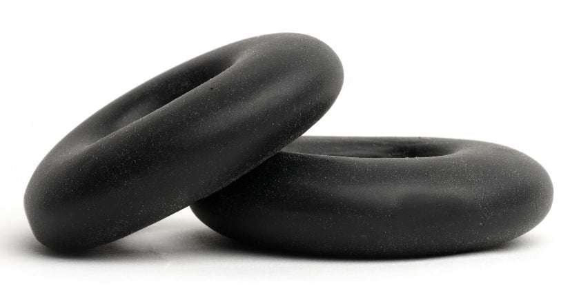 Lot de 2 Cockrings souples Stacker 20 mm Noirs