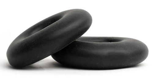 Lot de 2 Cockrings souples Stacker 20 mm Noirs