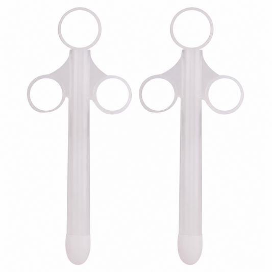 Lot de 2 Pipettes à lubrifiant Shoot perfect 10ml Blanc Insertion 10 x 1.5cm