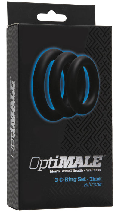 Lot de 3 Anneaux Silicone 10mm Noirs