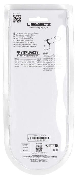 Lot de 3 Cockings Silicone Wide-O L-XXL 42-55mm